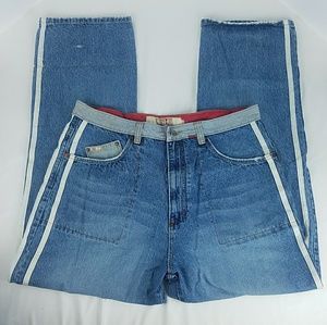 Indigo-Red Men's Size 40x34 Denim Pants Jeans Vtg